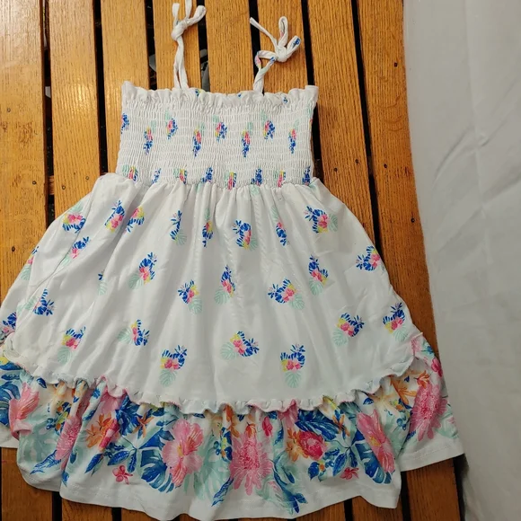 Tommy Bahama Toddler Girls Smocking Floral Ruffle Lined Sundress Size 3T - Picture 2 of 10